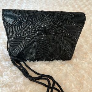 COPY - Vintage Black Beaded Evening Bag